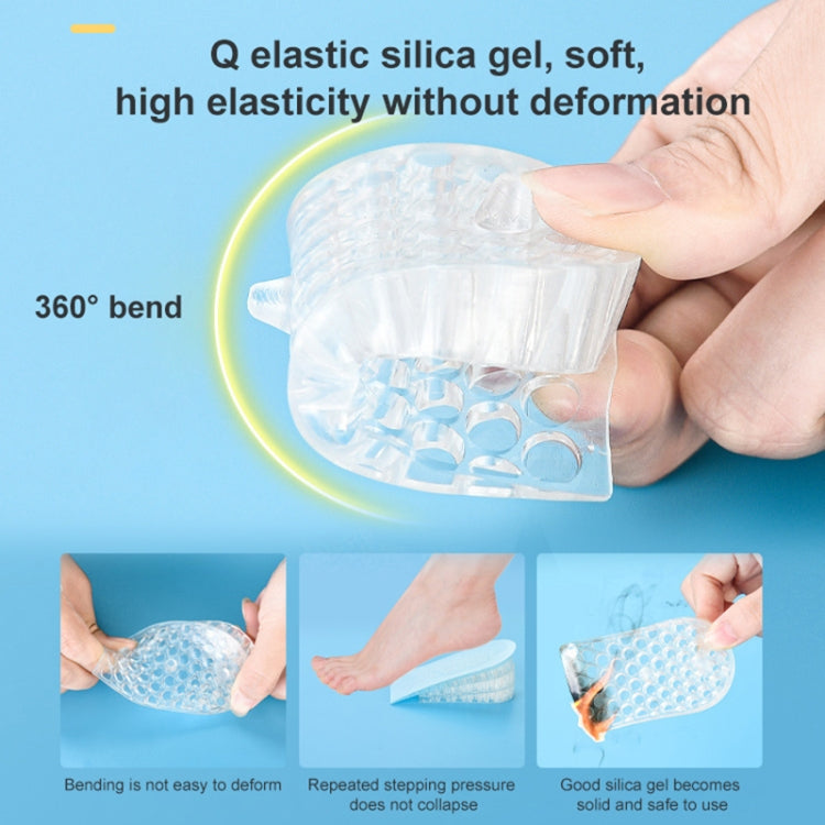 10 paia cuscinetti rialzo tallone in silicone trasparente