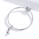Ciondolo in argento 925 per braccialetti fitness
