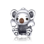 Perline Koala in argento 925 per braccialetti fai da te