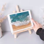 Mini cavalletto pieghevole in legno per smartphone e tablet