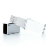 Chiavetta USB 2.0 con luce flash in cristallo 8-32GB