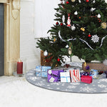 Gonna per albero di Natale fiocchi di neve 122 cm