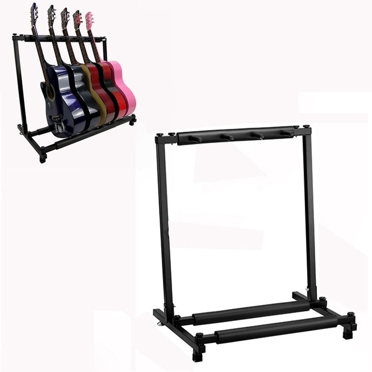 Mensola espositiva per chitarra lunga pieghevole in metallo, Three Racks, Five Racks, Seven Racks, Nine Racks