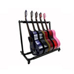 Mensola espositiva per chitarra lunga pieghevole in metallo, Three Racks, Five Racks, Seven Racks, Nine Racks