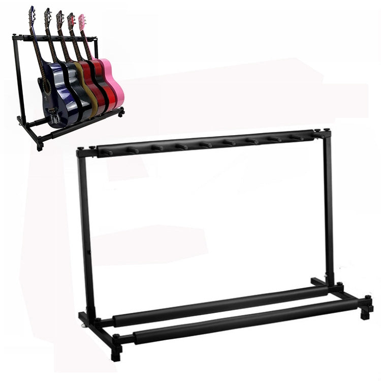 Mensola espositiva per chitarra lunga pieghevole in metallo, Three Racks, Five Racks, Seven Racks, Nine Racks