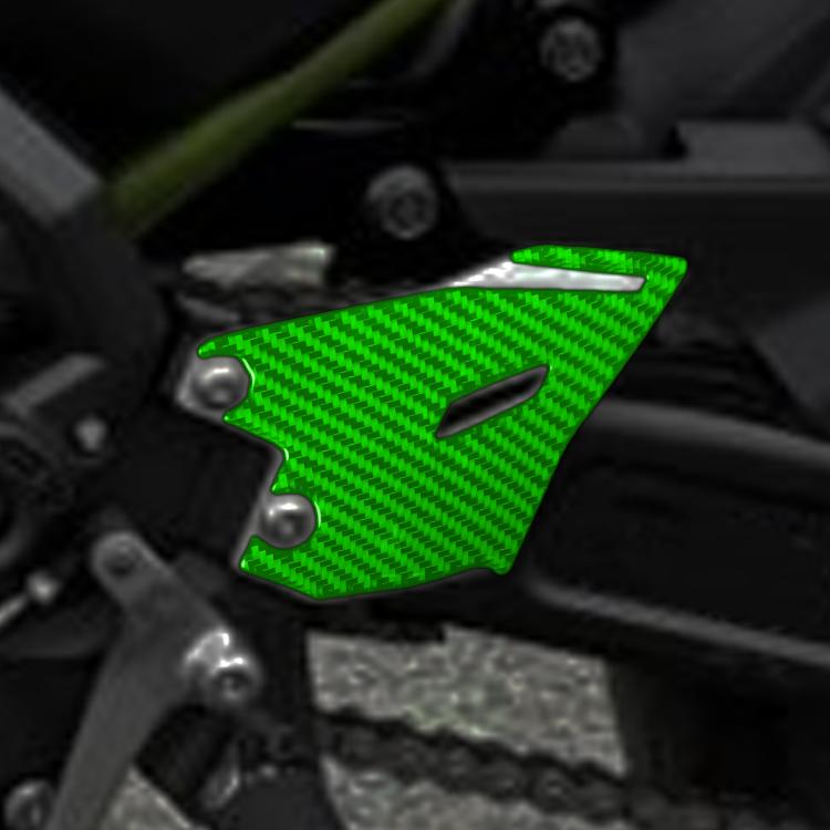 Adesivi decorativi per poggiapiedi per Kawasaki Z650 2024-2025, set da 3 pezzi.