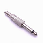 Spina audio mono 6,35 mm in metallo per microfono