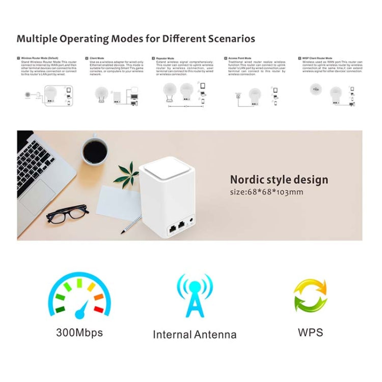 PIXLINK WR11 WiFi Booster 300Mbps con EU/US Plug