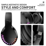 Cuffie Bluetooth cablate RGB dual-mode con riduzione rumore