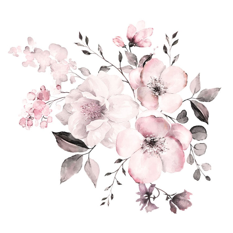 Adesivo da parete rimovibile fiori acquerello 2 pezzi