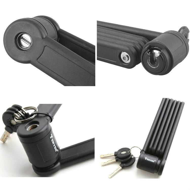 Lucchetto pieghevole per bicicletta Tonyon nero