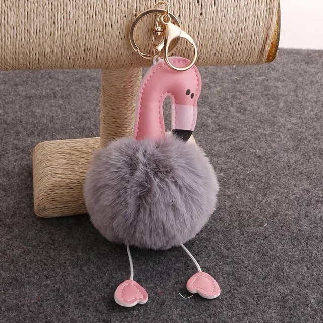 Portachiavi in peluche fenicottero morbido 10cm