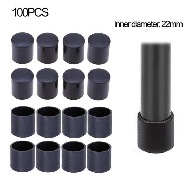 Tappi protettivi per gambe sedie in PVC nero 16-25 mm