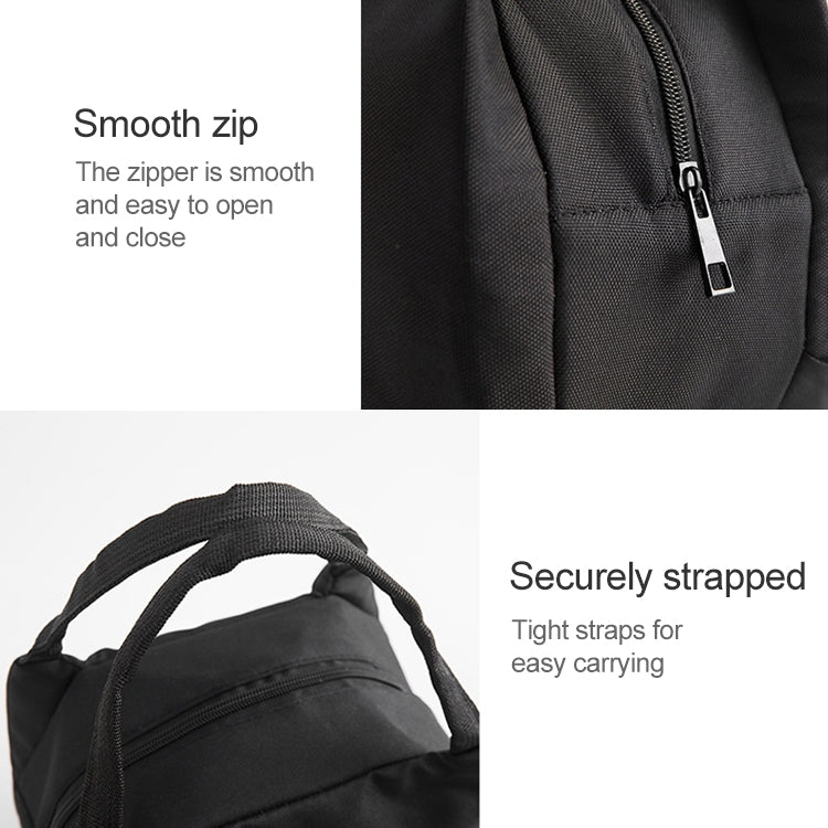 Borsa termica portatile per il pranzo 23x18 cm nera