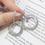 Orecchini rotondi donna con cristalli e strass