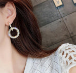 Orecchini rotondi donna con cristalli e strass