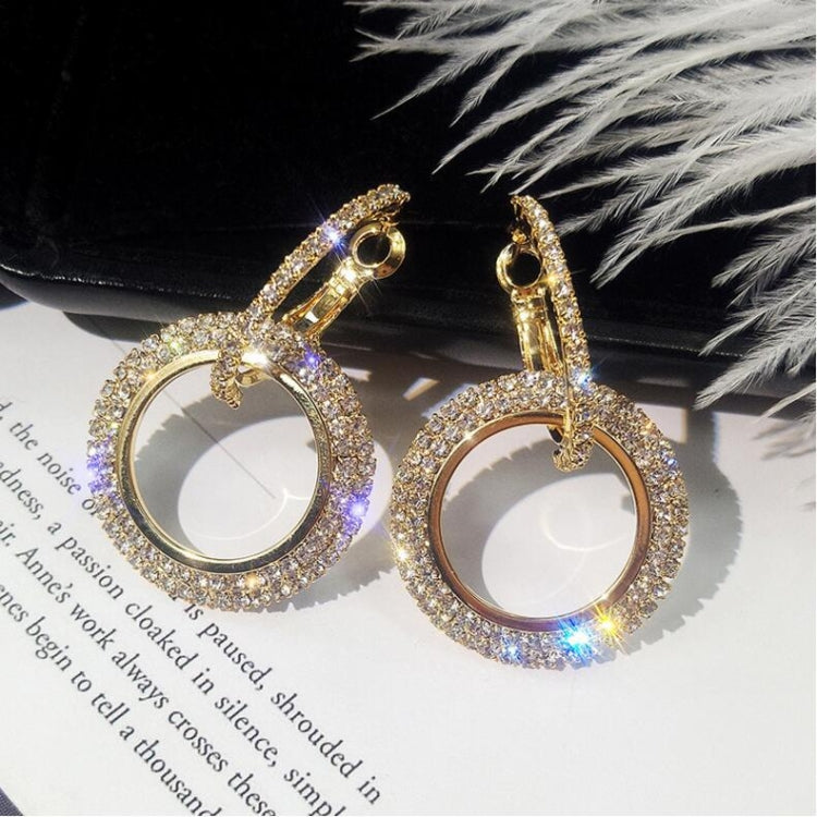 Orecchini rotondi donna con cristalli e strass