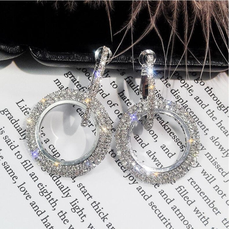 Orecchini rotondi donna con cristalli e strass