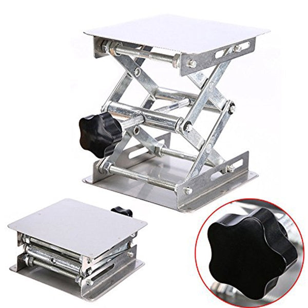 Piattaforma elevatrice manuale in acciaio inox 100x100mm