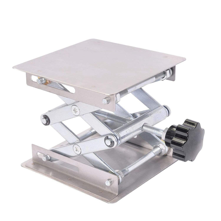 Piattaforma elevatrice manuale in acciaio inox 100x100mm