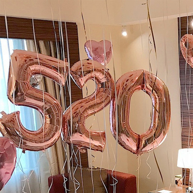 2 palloncini numeri in alluminio da 40 pollici festa