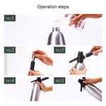 Sifone manuale per soda capacità 1L in alluminio