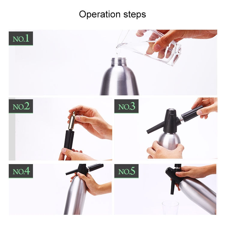 Sifone manuale per soda capacità 1L in alluminio