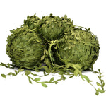 Accessori decorazione ghirlanda foglie stoffa verde 2 pezzi