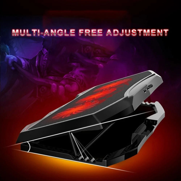 Base regolabile multiangolo per notebook con ventola USB