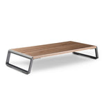 Supporto da scrivania in MDF e alluminio per monitor
