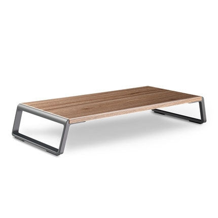 Supporto da scrivania in MDF e alluminio per monitor