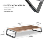 Supporto da scrivania in MDF e alluminio per monitor