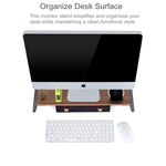 Supporto da scrivania in MDF e alluminio per monitor