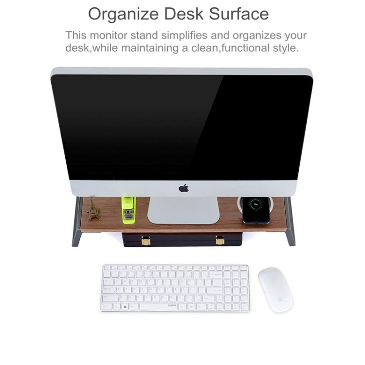 Supporto da scrivania in MDF e alluminio per monitor