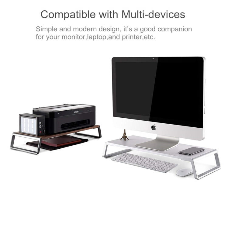 Supporto da scrivania in MDF e alluminio per monitor