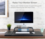 Supporto da scrivania in MDF e alluminio per monitor