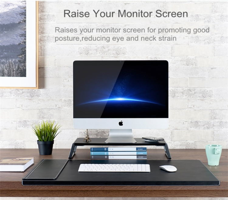 Supporto da scrivania in MDF e alluminio per monitor