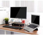 Supporto da scrivania in MDF e alluminio per monitor