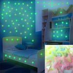 100 adesivi murali stelle luminose per bambini