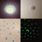 100 adesivi murali stelle luminose per bambini