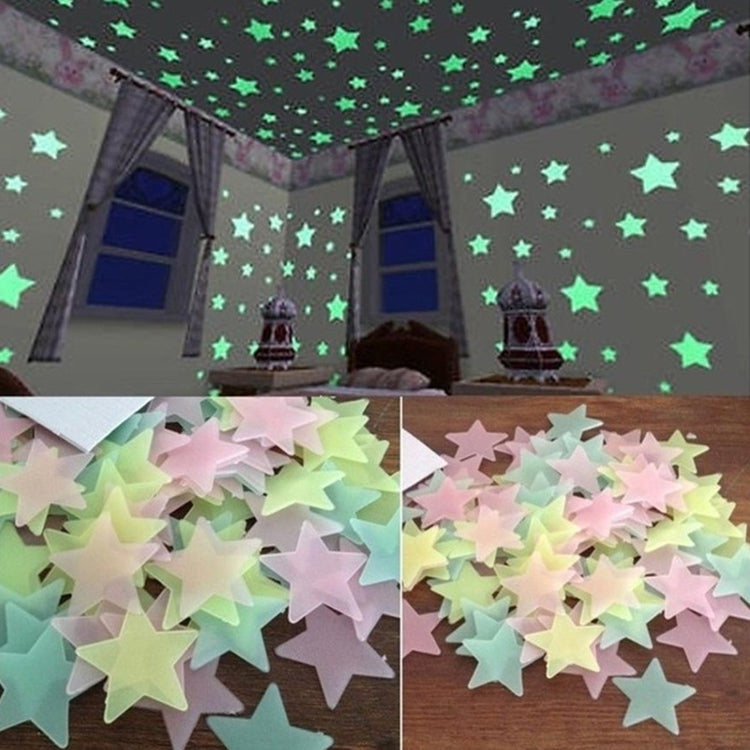 100 adesivi murali stelle luminose per bambini