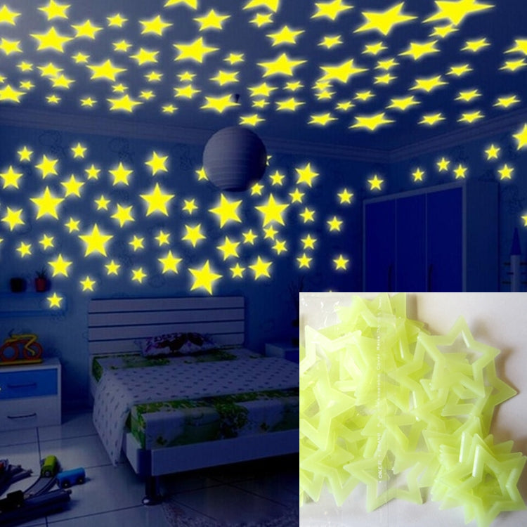 100 adesivi murali stelle luminose per bambini