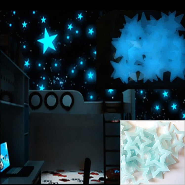 100 adesivi murali stelle luminose per bambini