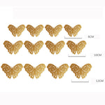 Adesivi murali farfalla 3D in PVC set 12 pezzi