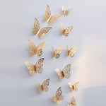 Adesivi murali farfalla 3D in PVC set 12 pezzi