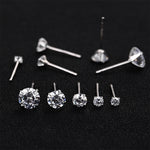 Set 20 paia orecchini donna con zirconi e perle