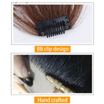 Clip per capelli finti con frangia sintetica 21cm