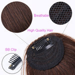Clip per capelli finti con frangia sintetica 21cm