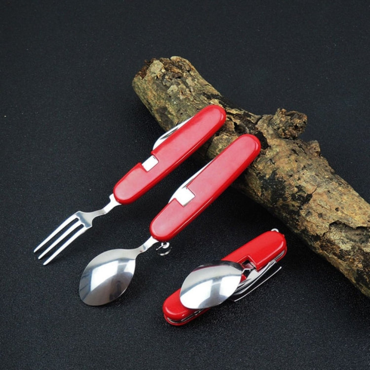 Set posate pieghevoli 4 in 1 in acciaio inox