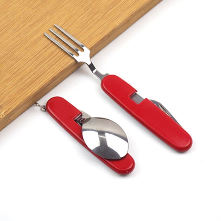 Set posate pieghevoli 4 in 1 in acciaio inox